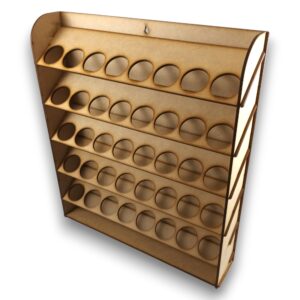 Organizador para pintura acrilica vertical 40 divisiones MDF 3mm