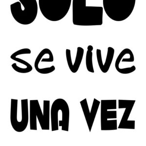 Vinilos serie F - Frases para frascos 6x9 cm. - Modelo Nº 17