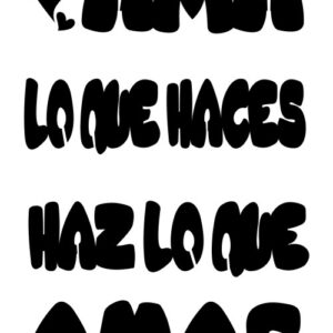 Vinilos serie F - Frases para frascos 6x9 cm. - Modelo Nº 19