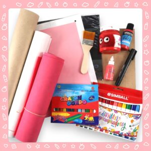 Kit vuelta a clases jardin libreria completo rojo