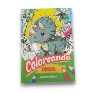 Cuaderno para colorear Plantec Coloreando 16 dibujos A4 - Dinos