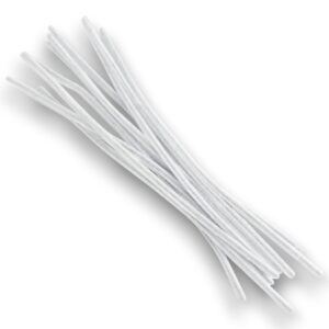 Limpia pipas x100 u. colores comunes 30cm. - Blanco