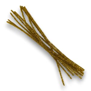 Limpia pipas x10 u. colores metalizados 30cm. - Oro