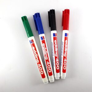 Marcador indeleble Edding 400 punta fina 1mm. Rojo
