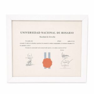 Marco diploma tamaño A3 30x42cm varilla plana 3cm - Blanco
