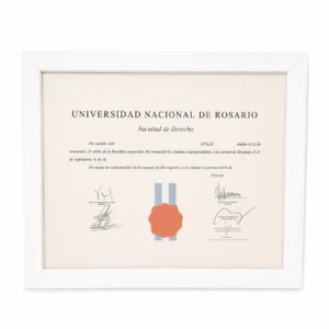 Marco diploma tamaño A3 30x42cm varilla plana 3cm - Blanco