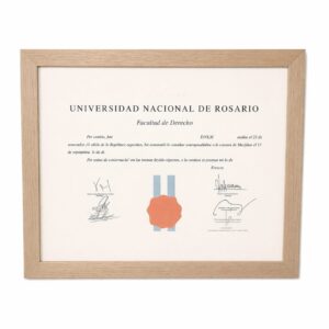 Marco diploma tamaño A3 30x42cm varilla plana 3cm - Natural