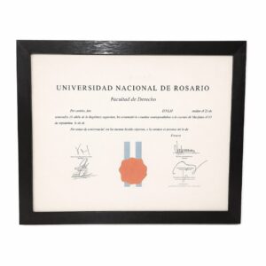 Marco diploma tamaño A3 30x42cm varilla plana 3cm - Negro