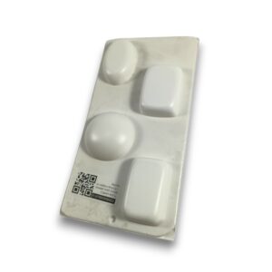 Molde plastico blanco para jabones - Formas simples x4 bombe