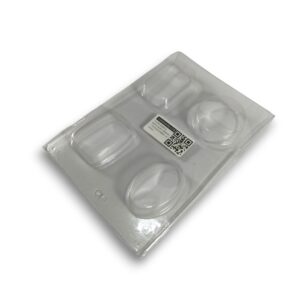 Molde plastico blanco para jabones - Formas simples x4 rectas