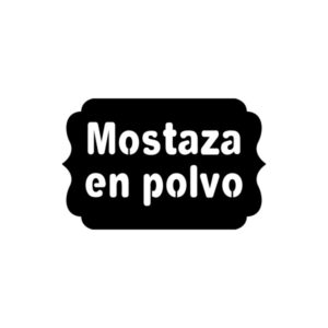Vinilos serie E - Especias y varios 3,5x5 cm. - Mostaza en polvo