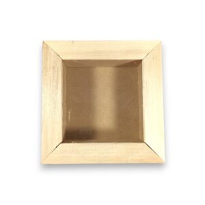 Marco profundidad 10x10cm. con vidrio varilla plana 2cm. natural