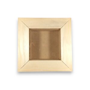 Marco profundidad 10x10cm. con vidrio varilla plana 3cm. natural