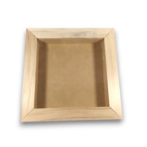 Marco profundidad 20x20cm. con vidrio varilla plana 3cm. natural
