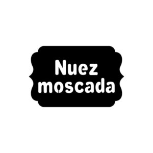 Vinilos serie E - Especias y varios 3,5x5 cm. - Nuez moscada