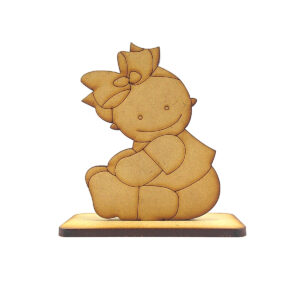 Figura con pie 8 cm. Bautismo N° 10 Bebe con pañuelo