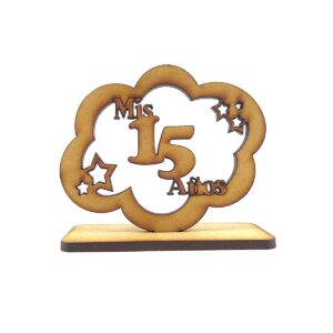 Figura con pie 8 cm. 15 años - N° 14 Nube Mis 15 Años