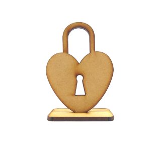 Figura con pie 8 cm. Romantico N° 17 Candado corazon