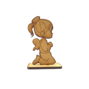 Figura con pie 8 cm. Comunion N° 5 Nena rezando
