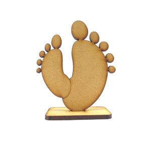 Figura con pie 8 cm. Bautismo N° 8 Piecitos