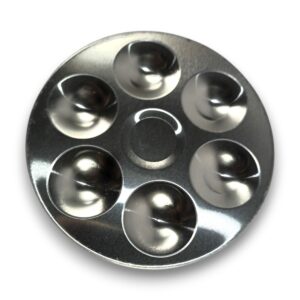 Mezcladora paleta metalica redonda 14cm. 6 cavidades