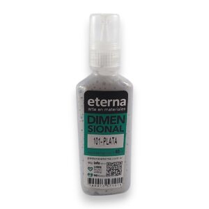 Pintura dimensional Eterna 40ml. metalizado - Plata