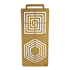 Plantilla grafomotricidad 13x30cm MDF 3mm - Modelo N° 2