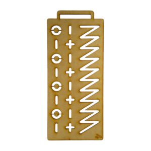 Plantilla grafomotricidad 13x30cm MDF 3mm - Modelo N° 4