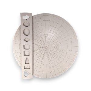 Plantilla y regla para puntillismo mandalas orbitas MDF blanco de un lado 3mm