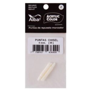 Punta repuesto marcador Acrylic color x2 u. biselada 4mm.