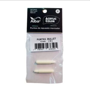 Punta repuesto marcador Acrylic color x2 u. redonda 4mm.