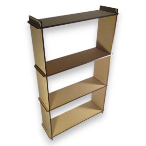 Repisa desmontable vertical 4 estantes ancho 40cm. alto 65cm. MDF 5mm.