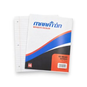 Repuesto hojas escolares Maraton tamaño carta N3 x48hs - Rayadas