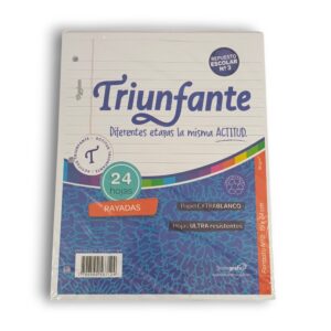 Repuesto hojas escolares tamaño carta N° 3 x24hs