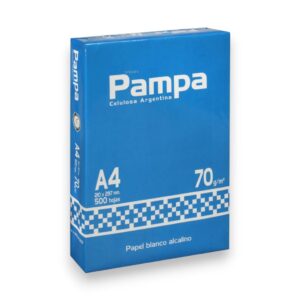 Resma Pampa A4 hoja blanca lisa 500 hs 70gr