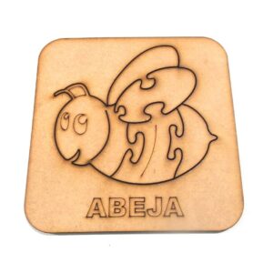 Rompecabezas de animales 15x15 cm. MDF 3mm - Abeja