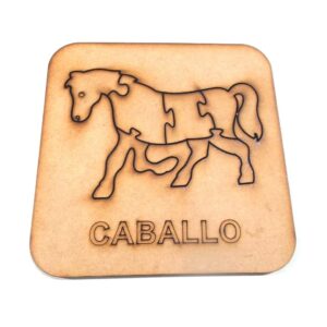 Rompecabezas de animales 15x15 cm. MDF 3mm - Caballo