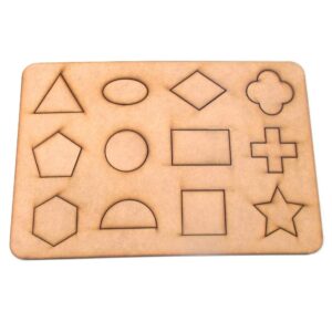 Rompecabezas didacticos 20x30 cm. MDF 3mm - N° 2 Geometria