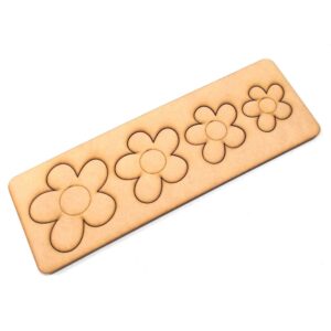 Rompecabezas menor a mayor 10x30 cm. MDF 3mm - Flor