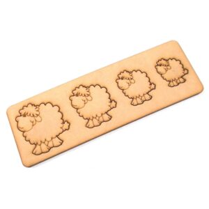 Rompecabezas menor a mayor 10x30 cm. MDF 3mm - Oveja