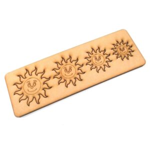 Rompecabezas menor a mayor 10x30 cm. MDF 3mm - Sol