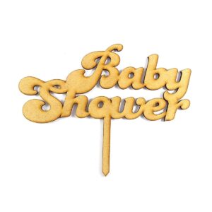 Topper para torta ancho 20 cm. MDF 3mm - Nº 8 Baby Shower