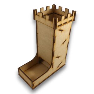 Torre para lanzar dados juegos de rol MDF 3mm.