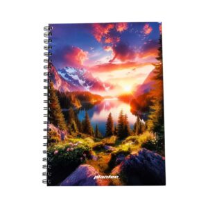 Cuaderno anillado A4 Plantec papel blanco liso 80gr. 60 hojas