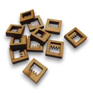 Ganchitos para colgar soporte tipo serrucho 2x2cm x100u.