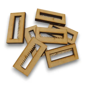 Ganchitos para colgar soporte tipo serrucho 3x6cm x100u.