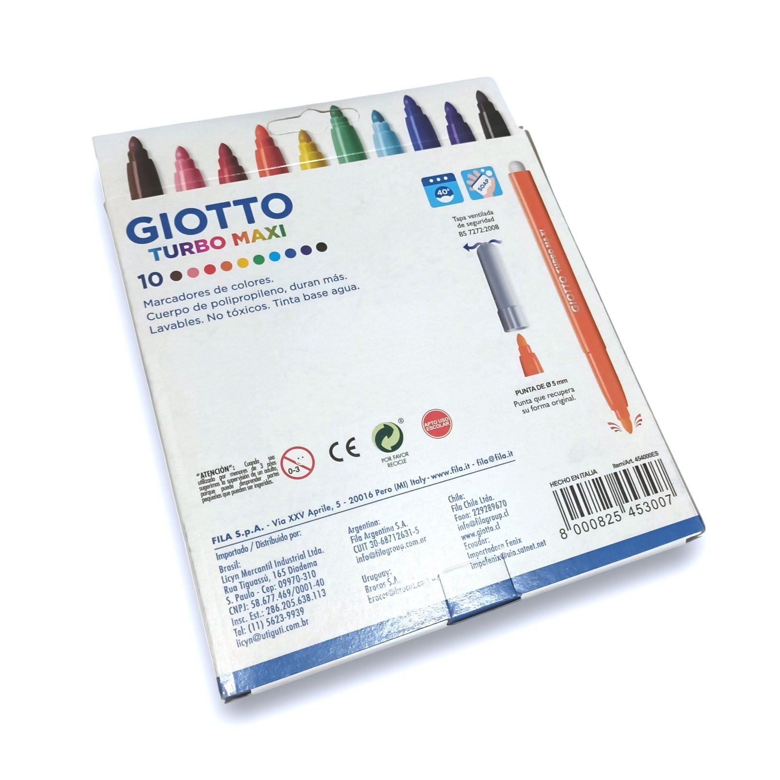 Marcadores Giotto Turbo Maxi x10 colores - Imagen 2