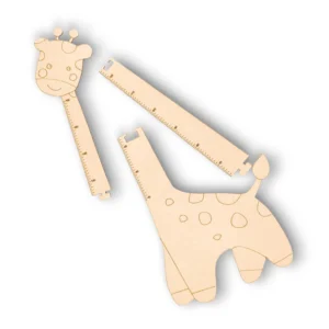 Regla medidora jirafa altura hasta 1,60mt en 3 partes MDF 3mm