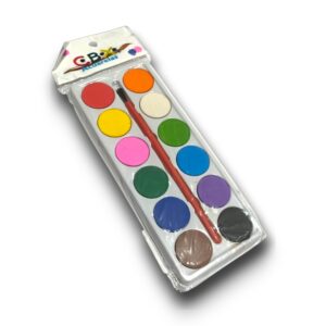 Acuarelas CBX x10 colores en pastilla con pincel