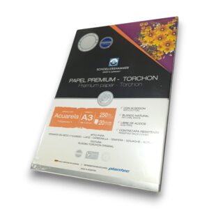 Papel para acuarela Schoeller Torchon 250 gr. 30x42 A3 block x20 hojas